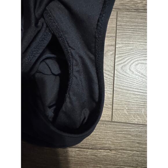 Garnet Hill Ruched Front Black One Piece Swimsuit Size 6 - Picture 4 of 6